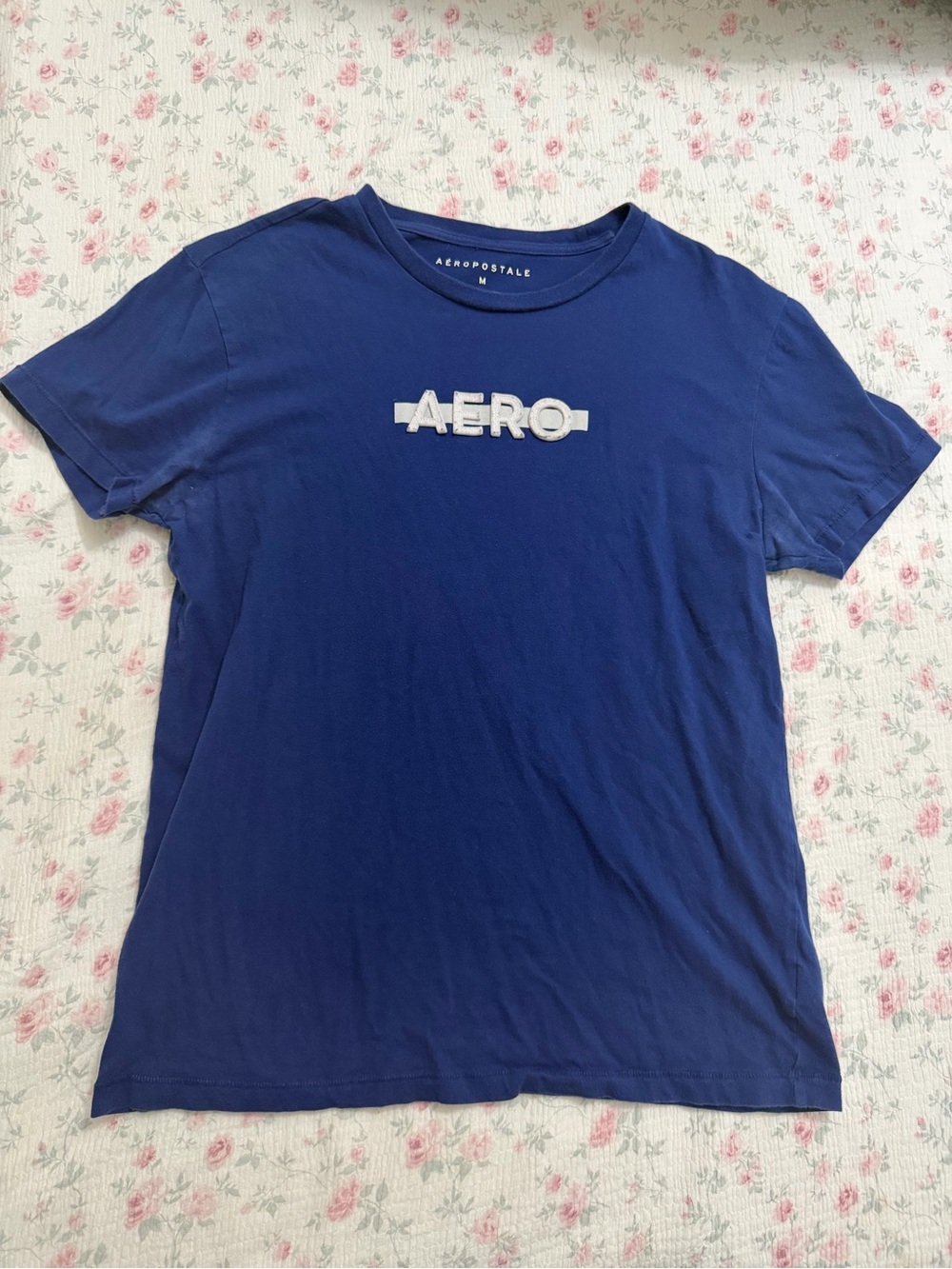 Aeropostale Navy Blue Tee with White AERO Logo